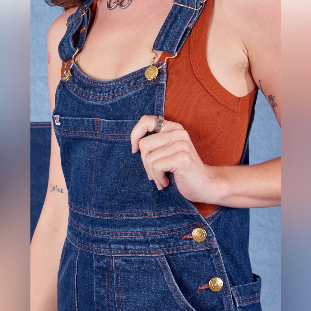 Big Bud Press Dark Blue Women's Overalls - Picture 2 of 8